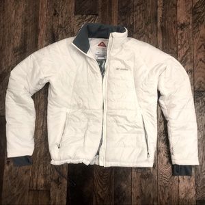 White Omni Heat Columbia coat